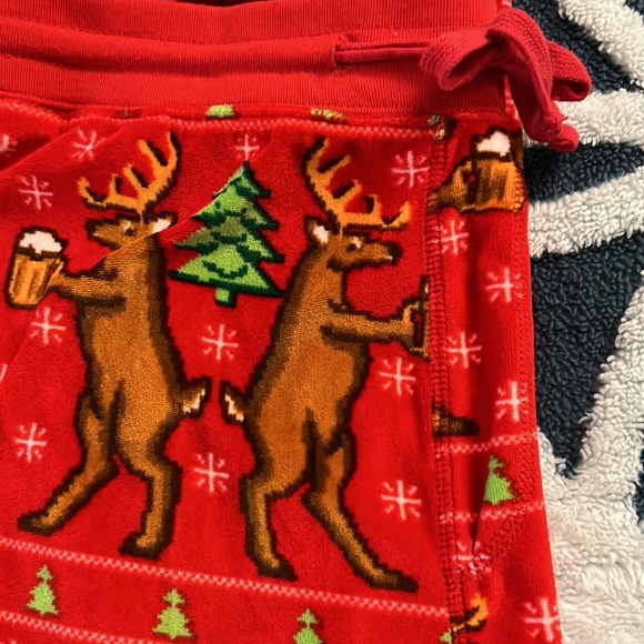 Men’s Holiday Christmas Reindeer and Mugs Digital Print Drawstring Jogger Pajama - Picture 9 of 9